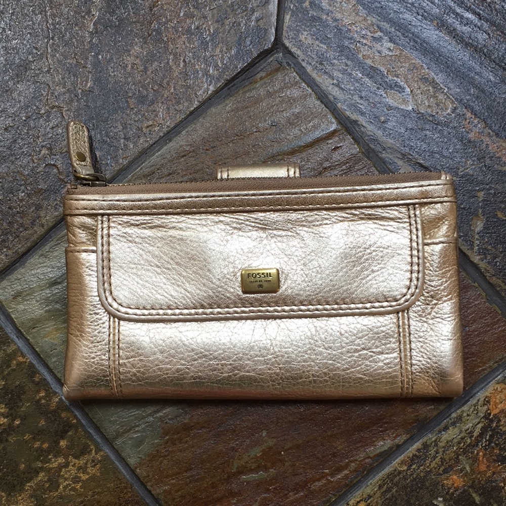 Fossil Gold Metallic Wallet